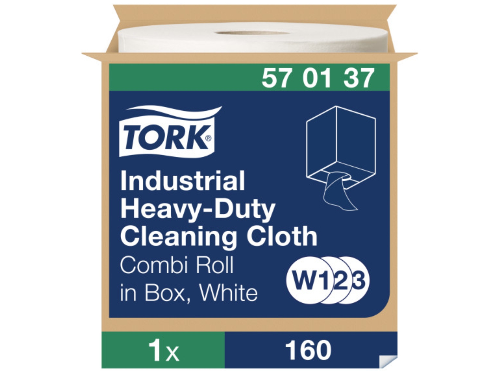 Czyściwo TORK 570479 Industrial White Kart 4 x 60 ściereczek